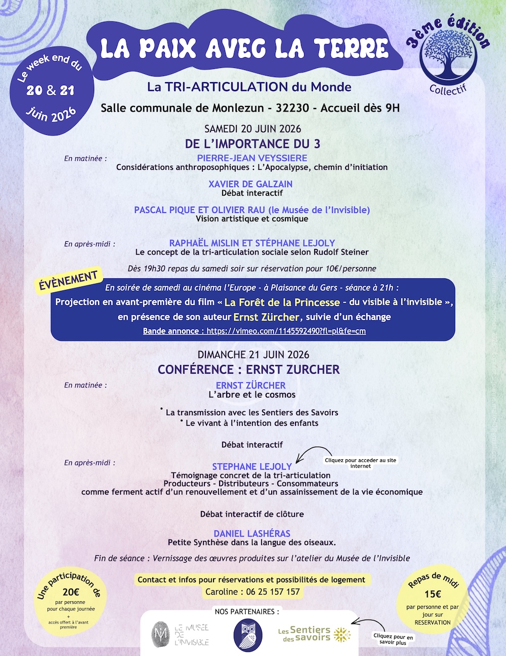 Le flyer la paix avec la terre - 2026