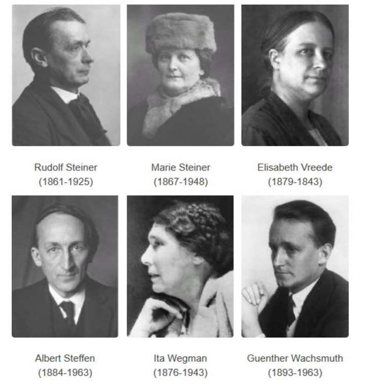 Photographies des membres du premier Vorstand de la Soci&eacute;t&eacute; anthroposohique (No&euml;l 1923)