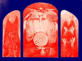 Fen&ecirc;tre rouge 1er goetheanum