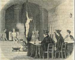 Inquisition. Image extraite du livre:  The history of Romanism : from the earliest corruptions of Christianity to the present time; with full chronological table, analytical and alphabetical indexes and glossary; illustrated by numerous accurate and highly finished engravings of its ceremonies, superstitions, persections, and historical incidents