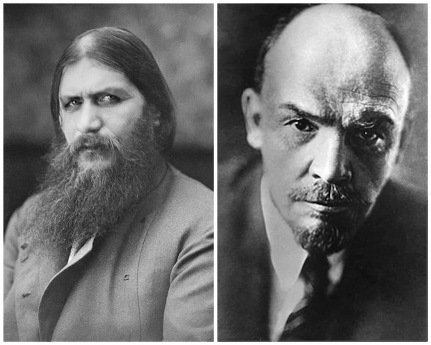 Photographies : &agrave; gauche Raspoutine - &agrave; droite, L&eacute;nine