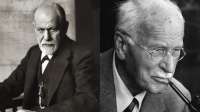 Photographie de Sigmund Freud et de Carl Jung