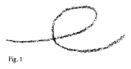 Une ligne inscrite au tableau qui forme une boucle