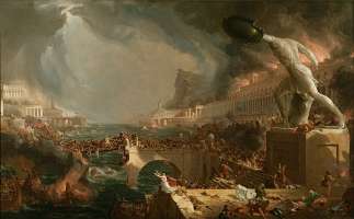 Cole Thomas - The Course of Empire Destruction 1836 Cole Thomas - The Course of Empire Destruction 1836